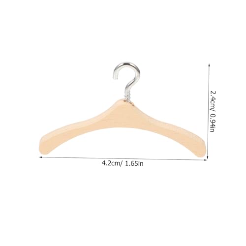 JUMPLAWN 20 Stück Teiliges Mini Puppen Kleiderbügel aus Stabilem Holz Praktische und Langlebige Puppenkleiderhalter für Puppenschrank zur Organisation von Puppenkleidung und Miniatur von JUMPLAWN