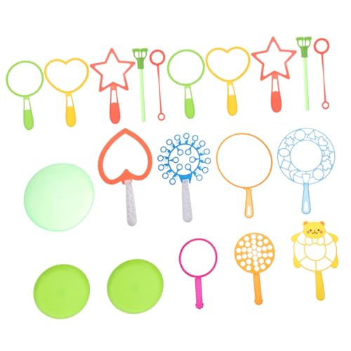JUMPLAWN 20 Stück Teiliges Seifenblasen Set für Lustige Blaswerkzeuge für Große Seifenblasen für Draußen Zufällige Farben für Park Garten und Spielplatz Zufällige Farbe Zufällige Farbe von JUMPLAWN