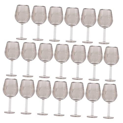 JUMPLAWN 20 Stück Winzige Gläser Miniatur Mikrokelch Mini Hausdekor Mikro Landschaftskelch Puppenhausgläser Puppenhausbecher Mini Puppenhauszubehör Puppengläser Kunststoff von JUMPLAWN