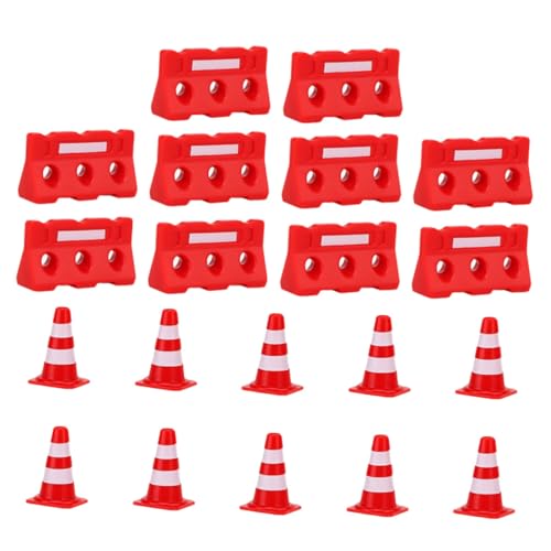 JUMPLAWN 20Stücke Mini Verkehrskegel Spielset Kognitive Lernspielzeuge mit Verkehrszeichen und Barrieren Robustes Kunststoffspielzeug für Verkehrssimulation und Kreatives JUMPLAWN 20Stücke Mini Verkehrskegel Spielset Kognitive Lernspielzeuge mit Verkehrszeichen und Barrieren Robustes Kunststoffspielzeug für Verkehrssimulation und Kreatives von JUMPLAWN