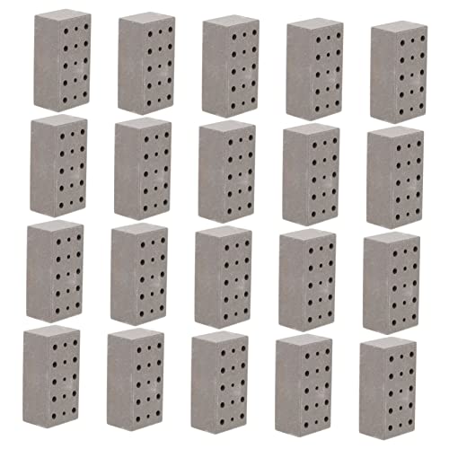 JUMPLAWN 20Stücke Miniatur Ziegelsteine aus DIY Simulationsziegel für Kreative Modelle Geeignet für Schulprojekte Sandtisch und Miniaturlandschaften von JUMPLAWN