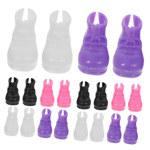JUMPLAWN 20Stücke Schuhe Für Puppen Farbenfrohe Modelle Und Dekoration Und Zubehör Für Puppenhäuser Hausschuhe Ornamente Winzige Schuhe von JUMPLAWN