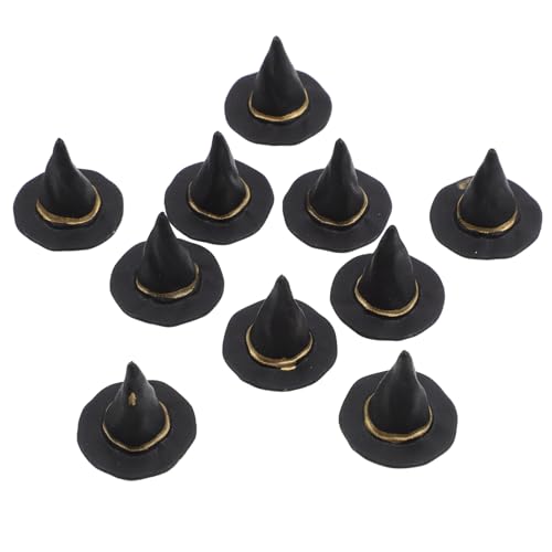 JUMPLAWN 20stücke Mini Hexenhüte Für Bastelprojekte Dekoration Für Halloween-feiern Puppenhäuser Flaschen Foto-requisiten Hochwertige Detailverliebte Hutförmchen von JUMPLAWN