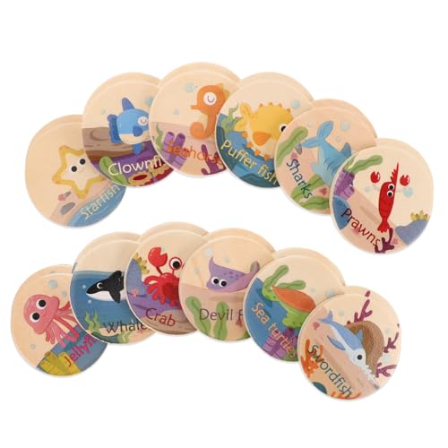 JUMPLAWN 24 Stück Marine Animal Memory Chess Wal passendes Tierspielzeug zählen und sortieren Memory-Matching-Spiel Walspielzeug Lernkarten Holz Khaki JUMPLAWN 24 Stück Marine Animal Memory Chess Wal passendes Tierspielzeug zählen und sortieren Memory-Matching-Spiel Walspielzeug Lernkarten Holz Khaki von JUMPLAWN