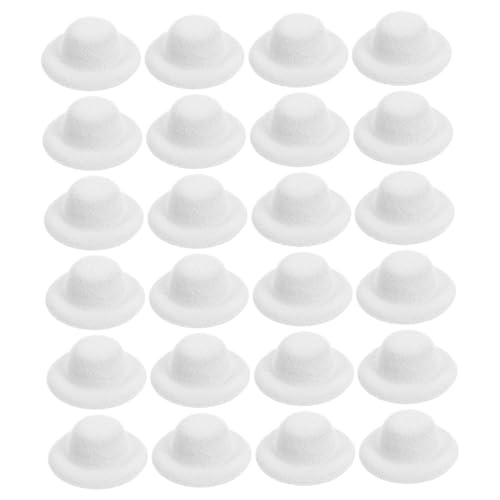 JUMPLAWN 24 Stück Teiliges Kleine Mini Filz Top Hüte Winzige Bastel Hutkappen für Puppen Vielseitige Mini Hutdekorationen für Hochzeiten Geburtstage Weihnachten Partys und DIY Verzierungen von JUMPLAWN