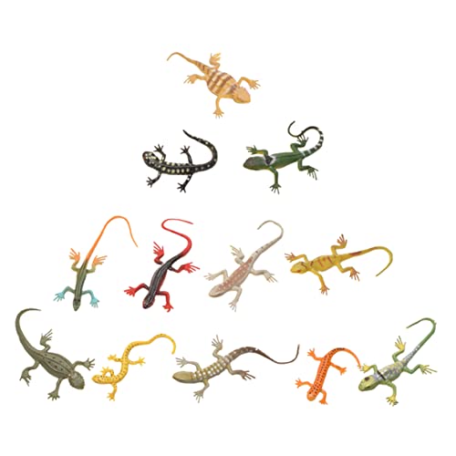 JUMPLAWN 24Stücke Realistische Eidechsen Spielzeugset Simulierte Reptilienmodelle Formkenntnissen für Pädagogisches für Partys von JUMPLAWN