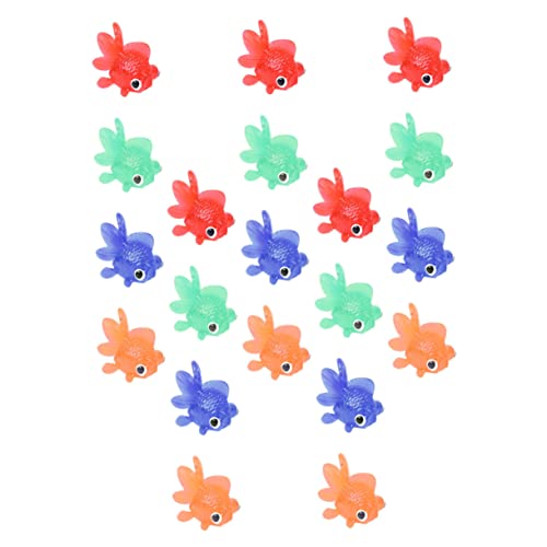 JUMPLAWN 24Stücke Transparentes Goldfischspielzeug Lustige Realistische Modelle Für Partys Für Aquarium Dekoration Und Spielzeugspaß von JUMPLAWN