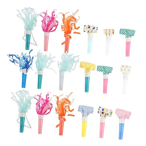 JUMPLAWN 27 Stück Torch Blaspfeife Silvester Mundgebläse Geräuschmacher Horn Kinderspielzeug Kindergeschenke Kindergeschenke Party Blowouts Partygebläse Geräuschgebläse Party Krachmacher von JUMPLAWN