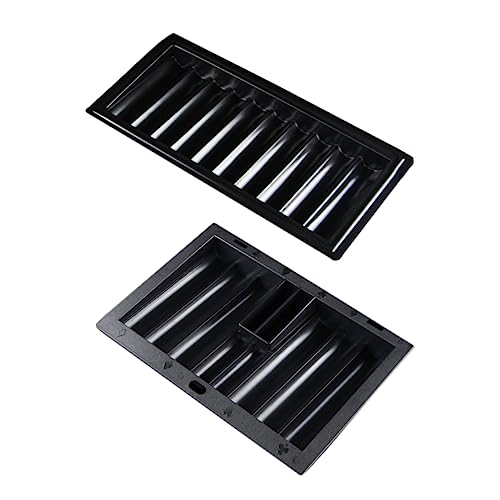 JUMPLAWN 2Pcs Chip-Fach Glücksspiel Abteil Ablage für zur Aufbewahrung Teller spielkartenhalter Poker zubehör Dickes Tablett mit Tablett für Tischchips Plastik Black von JUMPLAWN