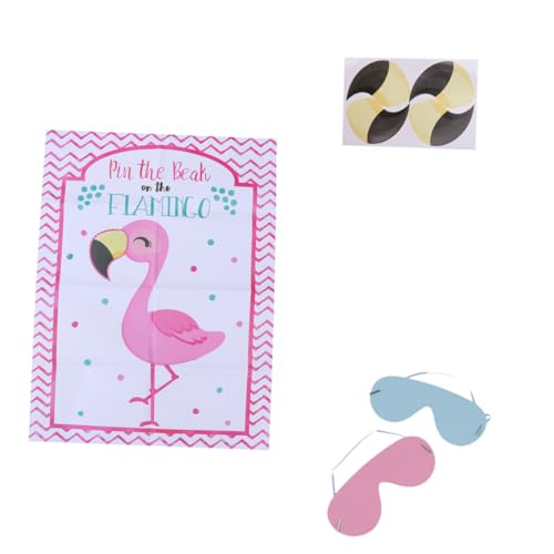 JUMPLAWN 2Sätze Flamingo Themen Sticker Poster mit Augenbinde und Spiel Teiliges für Kindergeburtstagsfeiern Wanddekoration und Spaßspiele JUMPLAWN 2Sätze Flamingo Themen Sticker Poster mit Augenbinde und Spiel Teiliges für Kindergeburtstagsfeiern Wanddekoration und Spaßspiele von JUMPLAWN