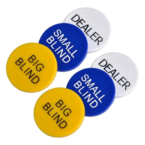 JUMPLAWN 2Sätze Poker Chips Dealer Buttons Kleine Große Blinds Hochwertige Melamin Spielemarker für Bingo und Glücksspiel für Lehr und Zählspiele JUMPLAWN 2Sätze Poker Chips Dealer Buttons Kleine Große Blinds Hochwertige Melamin Spielemarker für Bingo und Glücksspiel für Lehr und Zählspiele von JUMPLAWN