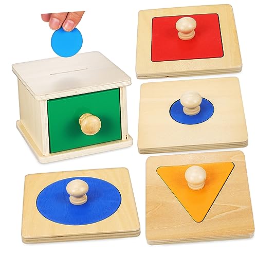 JUMPLAWN 2Satz Montessori für Kleinkinder Holz Münzbox mit Geometrischen Puzzle Boards Fördert Spielerisch Hand Augen Koordination und Frühe Kognitive Fähigkeiten JUMPLAWN 2Satz Montessori für Kleinkinder Holz Münzbox mit Geometrischen Puzzle Boards Fördert Spielerisch Hand Augen Koordination und Frühe Kognitive Fähigkeiten von JUMPLAWN