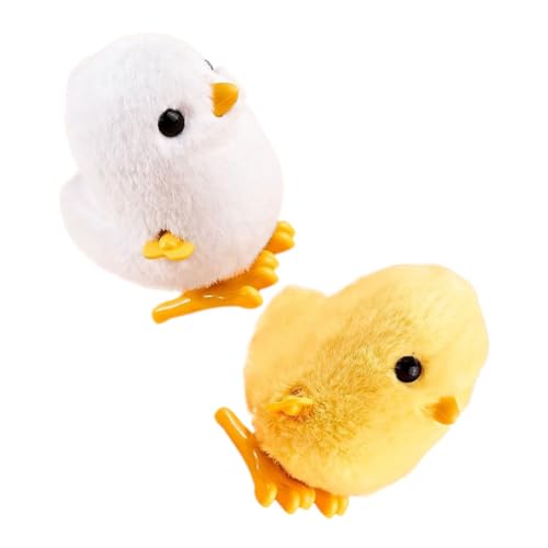 JUMPLAWN 2St Plüsch Küken interaktives Stabiles Wind-up Huhn Wind-Up tierisches Cartoon- zum Aufziehen Flanell JUMPLAWN 2St Plüsch Küken interaktives Stabiles Wind-up Huhn Wind-Up tierisches Cartoon- zum Aufziehen Flanell von JUMPLAWN
