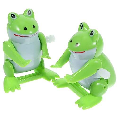 JUMPLAWN 2Stücke Aufzieh Frosch aus Lustiges Kinderlaufspielzeug Fördert Koordination und Fantasie Batterien Erforderlich Dekoration für Kinderzimmer und Partys von JUMPLAWN