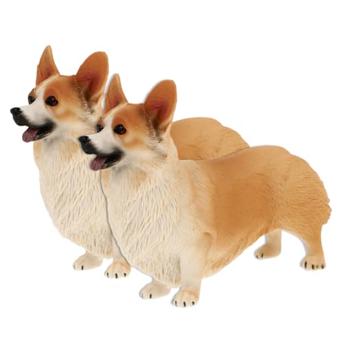 JUMPLAWN 2Stücke Corgi Hundemodell Realistisches Kunststoff Figurine für Heimdekoration Leicht und Langlebig für Haustiere Geschenkidee für Hundeliebhaber JUMPLAWN 2Stücke Corgi Hundemodell Realistisches Kunststoff Figurine für Heimdekoration Leicht und Langlebig für Haustiere Geschenkidee für Hundeliebhaber von JUMPLAWN