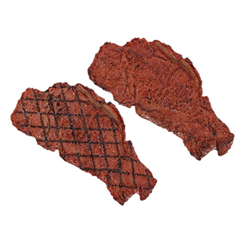 JUMPLAWN 2Stücke Gefälschte Steak Dekorationen Realistische Simulation von Grill und Küchenmodellen für Hochwertige Kunststoffnachbildung für Rollenspiele und Dekoration Zuhause JUMPLAWN 2Stücke Gefälschte Steak Dekorationen Realistische Simulation von Grill und Küchenmodellen für Hochwertige Kunststoffnachbildung für Rollenspiele und Dekoration Zuhause von JUMPLAWN