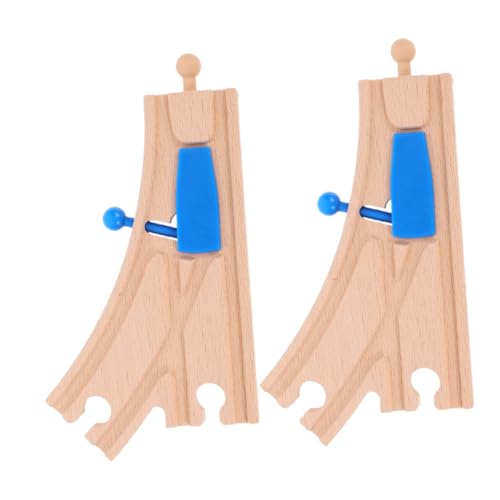 JUMPLAWN 2Stücke Holz Zugschienen Weichen Blaues Gleis Anschlusszubehör für Holzeisenbahn Sets Fördert Kreative Entwicklung und Hand Auge Koordination Kompatibel mit Großen Marken JUMPLAWN 2Stücke Holz Zugschienen Weichen Blaues Gleis Anschlusszubehör für Holzeisenbahn Sets Fördert Kreative Entwicklung und Hand Auge Koordination Kompatibel mit Großen Marken von JUMPLAWN