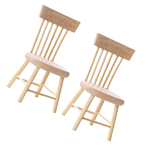 JUMPLAWN 2Stücke Holzstuhl Pack Winzige Stühle Für Puppenhaus Und Dekorationsmöbel Für Miniaturgarten Spielzeughaus Und Kinderzimmer Realistische Details JUMPLAWN 2Stücke Holzstuhl Pack Winzige Stühle Für Puppenhaus Und Dekorationsmöbel Für Miniaturgarten Spielzeughaus Und Kinderzimmer Realistische Details von JUMPLAWN
