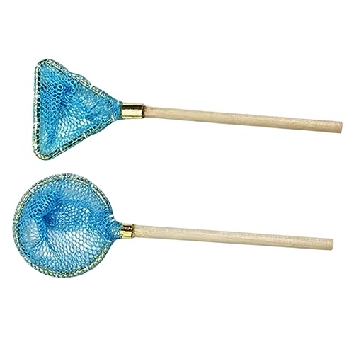 JUMPLAWN 2Stücke Mini Fischernetz für Puppenhaus Hochwertige Miniaturszene für Kreative Spielideen für Fotografie Requisiten und Vielseitige Anwendung von JUMPLAWN