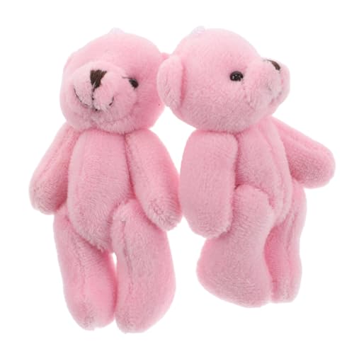 JUMPLAWN 2Stücke Mini Stoffbärenpuppen für Puppenhaus Realistische Plüschbären für Basteln und Sammeln Perfektes für Geburtstage von JUMPLAWN