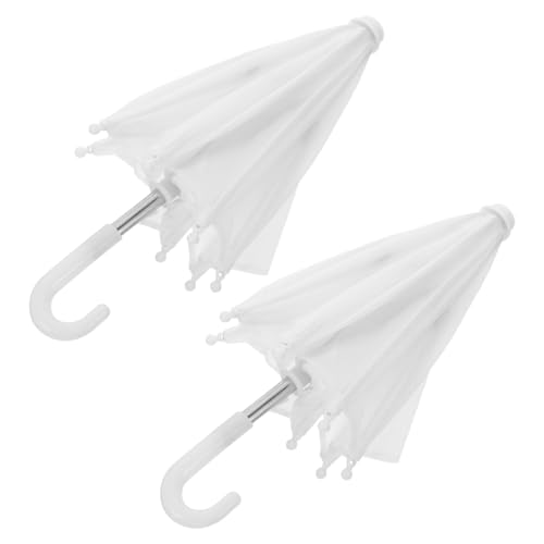 JUMPLAWN 2Stücke Miniatur Regenschirm Modell Dekoration für Puppenhaus Simulierte Mini Regenschirm Ornamente Zubehör für Kreative Gestaltung von JUMPLAWN