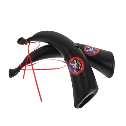 JUMPLAWN Piratenhorn Requisite 2 Stück Kunststoffhorn für Piraten Cosplay Halloween Partys Mehrzweck Horn Zubehör Leicht und Tragbar von JUMPLAWN