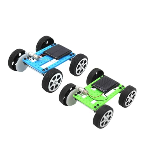 JUMPLAWN 2Stücke Solarbetriebene DIY Auto Spielzeuge Für Bildungsprojekt Zur Wissenschaft Mini Solarauto Modell Bausatz Für Kreative Experimente von JUMPLAWN