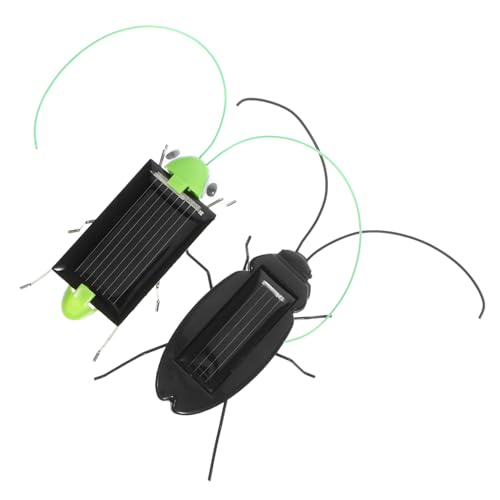 JUMPLAWN 2Stücke Solarbetriebene Insekten Spielzeuge Simulation Kakerlake Pädagogisches Lernspielzeug für Jungen für Garten und Draußen von JUMPLAWN