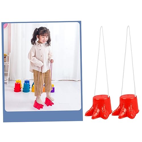 JUMPLAWN 2Stücke Stelzen Schuhe Kunststoff Rote Klauenform Balance Training für Outdoor Aktivitäten Spielplatz und Kindergarten Fördert Gleichgewicht und Beziehung JUMPLAWN 2Stücke Stelzen Schuhe Kunststoff Rote Klauenform Balance Training für Outdoor Aktivitäten Spielplatz und Kindergarten Fördert Gleichgewicht und Beziehung von JUMPLAWN
