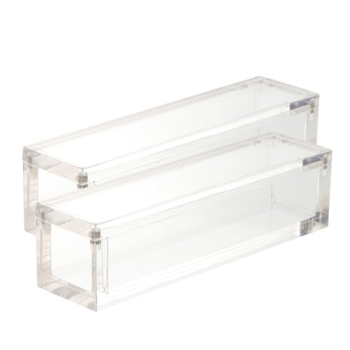 JUMPLAWN 2Stücke Transparente Acryl Aufbewahrungsbox für Magnetische Schmuck Organizer Praktische Aufbewahrungslösung für Outdoor Aktivitäten von JUMPLAWN