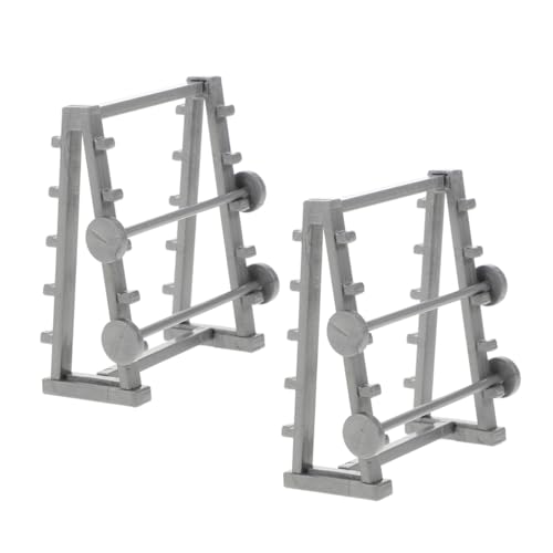 JUMPLAWN 2pcs 1/20 Miniatur Langhantierhalter Fitness Ausrüstung Stand Modell Doll Layout Prop Doll Langhantelregal Dekoration JUMPLAWN 2pcs 1/20 Miniatur Langhantierhalter Fitness Ausrüstung Stand Modell Doll Layout Prop Doll Langhantelregal Dekoration von JUMPLAWN