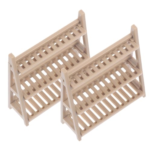 JUMPLAWN 2st Puppenhaus-schuhregal Modern Gewicht Schwimmbecken-Skimmer Kleines Puppenhaus Weihnachtsbaum Nussknacker Tragbar Mini Nussknacker Doppelseitiges Brillenetui Hajj Plastik Khaki von JUMPLAWN