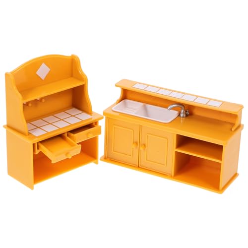JUMPLAWN Miniatur Möbel Modell Spielzeug Tisch Waschbecken Realistische Küche Szene von JUMPLAWN
