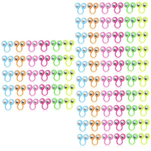 JUMPLAWN 3 Sätze Aktivitätsringspielzeug Googly Augapfelring Fingeraugenpuppen Augapfel Fingerpuppe Fingerpuppen Für Plastik Zufällige Farbe 30 Stück * 3 von JUMPLAWN