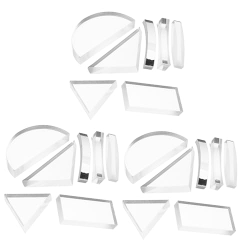 JUMPLAWN 3 Sätze Optisches Linsenset Konvexe Linsen Optische Linse Der Mittelschule Optical Prism Hilfsmittel Für Den Physikunterricht Optische Linse Aus Glas Transparent 7 Stück * 3 von JUMPLAWN