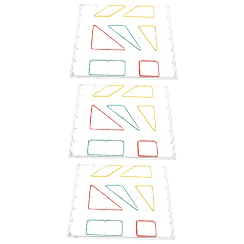 JUMPLAWN Geometrie-lehrrequisiten Für Kleinkinder 20 X 20 cm Kunststoff-geoboards Geometrische Formen von JUMPLAWN