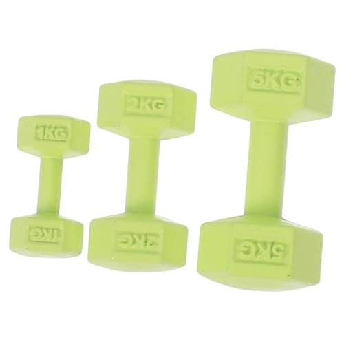 JUMPLAWN 3 Stück Mini Hanteln Modell Kleines Puppenhaus Miniatur Mini Hantelstatuen Puppenhaus Mini Hantel Puppenhaus Hanteln Mikro Landschaftsbau Hanteln Winzige Hanteln von JUMPLAWN