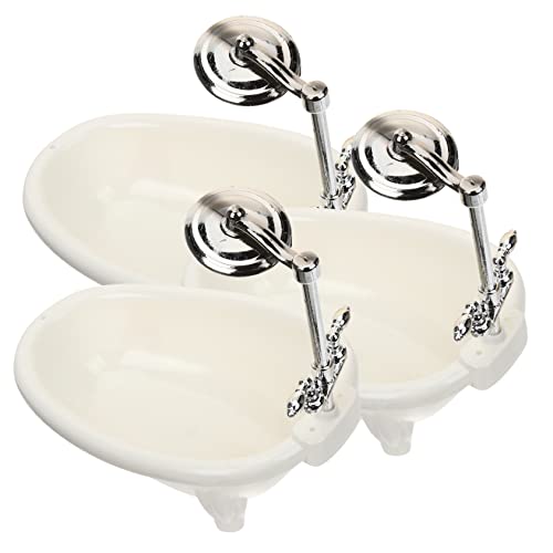 JUMPLAWN 3 Stück Puppenhausmöbel Puppenbadewanne Miniaturbadewanne Minihaus Badewanne Puppenhaus Badewanne Minibadewanne Modell Puppenhauszubehör Puppenmöbel Weißer Kunststoff JUMPLAWN 3 Stück Puppenhausmöbel Puppenbadewanne Miniaturbadewanne Minihaus Badewanne Puppenhaus Badewanne Minibadewanne Modell Puppenhauszubehör Puppenmöbel Weißer Kunststoff von JUMPLAWN