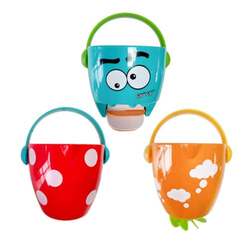 JUMPLAWN 3 Stück Teiliges Badewannenspielzeug Mini Wassereimer Sprinkler für Pädagogisch Leicht mit Niedlichem Cartoon Design Fördert Greiffähigkeit und Badespaß für Jungen und Mädchen JUMPLAWN 3 Stück Teiliges Badewannenspielzeug Mini Wassereimer Sprinkler für Pädagogisch Leicht mit Niedlichem Cartoon Design Fördert Greiffähigkeit und Badespaß für Jungen und Mädchen von JUMPLAWN