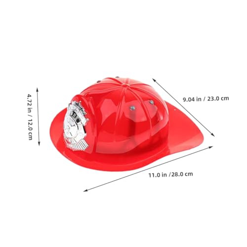 JUMPLAWN 3 Stück Teiliges Feuerwehrhelm für Erwachsene Authentische Feuerwehrmützen aus Kunststoff Rot und Gelb für Rollenspiele Halloween Karneval und Partys von JUMPLAWN
