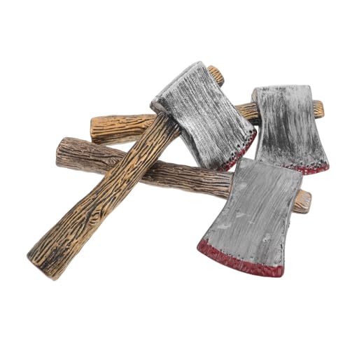 JUMPLAWN 3 Stück Teiliges Halloween Deko mit Blutigen Piraten Äxten Realistische Fake Äxte für Kostüm Party Outdoor und Haunted House Langlebige Gruselige Piratenparty Accessoires von JUMPLAWN