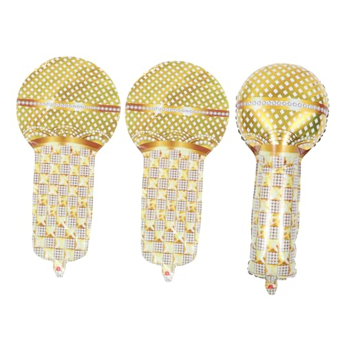 JUMPLAWN 3 Stück Teiliges Jahre Mikrofon Luftballon Aufblasbare Retro Partydekoration Großes Robustes Partyzubehör für Mottoparty Kindergeburtstag und Musikfestival JUMPLAWN 3 Stück Teiliges Jahre Mikrofon Luftballon Aufblasbare Retro Partydekoration Großes Robustes Partyzubehör für Mottoparty Kindergeburtstag und Musikfestival von JUMPLAWN