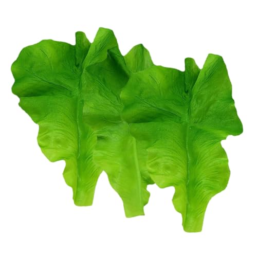 JUMPLAWN 3 Stück Künstliche Salatblätter für Realistische Gemüse Requisiten aus Stabilem PVC Simulation von Salatblättern für Restaurant und Party JUMPLAWN 3 Stück Künstliche Salatblätter für Realistische Gemüse Requisiten aus Stabilem PVC Simulation von Salatblättern für Restaurant und Party von JUMPLAWN