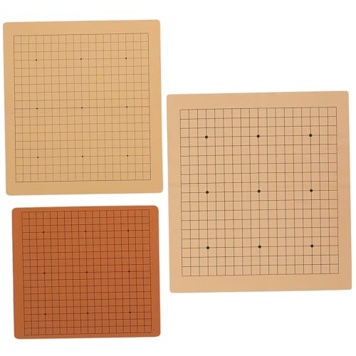 JUMPLAWN 3 Stück Tragbares Teiliges PU Leder Go Spielbrett Faltbares Go Brett Leichtes Robustes Board für Indoor und Outdoor Fördert Konzentration und Denkfähigkeit von JUMPLAWN