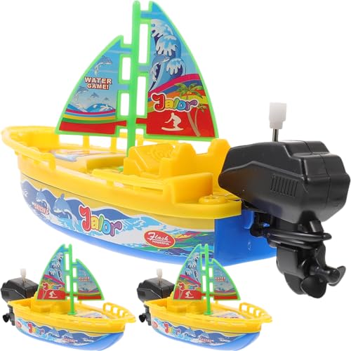 JUMPLAWN Badespielzeug-Set 3-teilig Zum Aufziehen Badeboot Cartoon-segelboot Spielzeug Für Babys Und Kleinkinder Stabiler Kunststoff Lustige Badezeit Zufällige Farbe JUMPLAWN Badespielzeug-Set 3-teilig Zum Aufziehen Badeboot Cartoon-segelboot Spielzeug Für Babys Und Kleinkinder Stabiler Kunststoff Lustige Badezeit Zufällige Farbe von JUMPLAWN