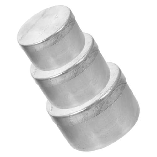 JUMPLAWN 3St Bodenkasten Waagschale aus Aluminium High -Fidelity -Ohrstöpsel Probenentnahmedose Bodenprobenbehälter Vorratsdose aus Aluminium Sahnebehälter Aluminiumlegierung Silver von JUMPLAWN