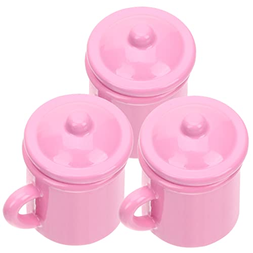 JUMPLAWN 3Stücke Miniaturbecher Retro Mini Teetassen für Puppenhaus Winzige Wasserbecher Zubehör für Szenen und Kreative Dekoration von JUMPLAWN
