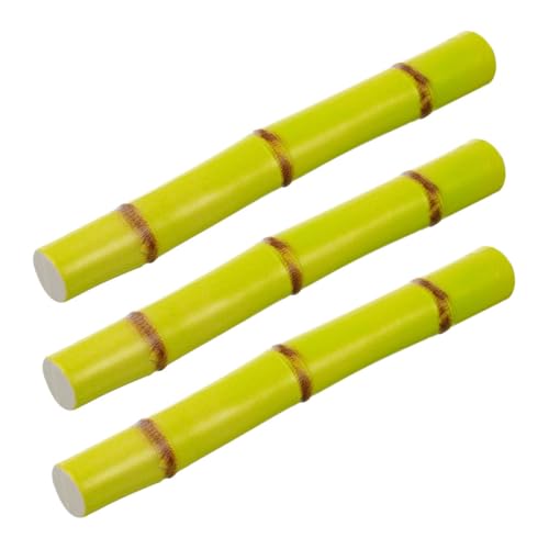 JUMPLAWN 3Stücke Realistische Zuckerrohr Modelle Künstliche Früchte für Fotografie Requisiten und Dekoration Authentisches Aussehen Robuster Kunststoff Vielseitig Einsetzbar von JUMPLAWN