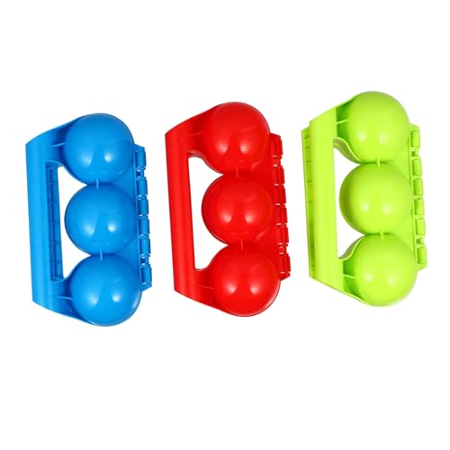 JUMPLAWN 3Stücke Schneeballmacher für Praktische Kunststoff Clips für Outdoor Spaß im Winter Schnelle Herstellung Glatte Kanten für Schnee und Sandspiele von JUMPLAWN
