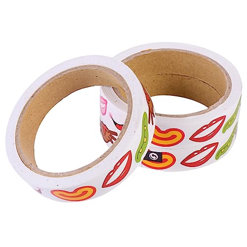 JUMPLAWN 3Stücke Selbstklebende Mundaufkleber Für DIY Etiketten Sticker Für Kreative Bastelprojekte Handgemachte Cartoon Mundmuster Aufkleber von JUMPLAWN